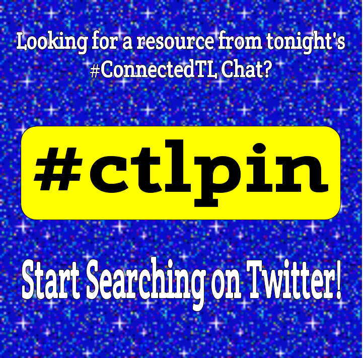 CateTolnai's tweet photo. Looking for a resource from tonight’s #connectedtl chat?
Search #ctlpin
@CommonSenseEd @eileen_lennon @msEdtechie https://t.co/kwV6BYQhJN