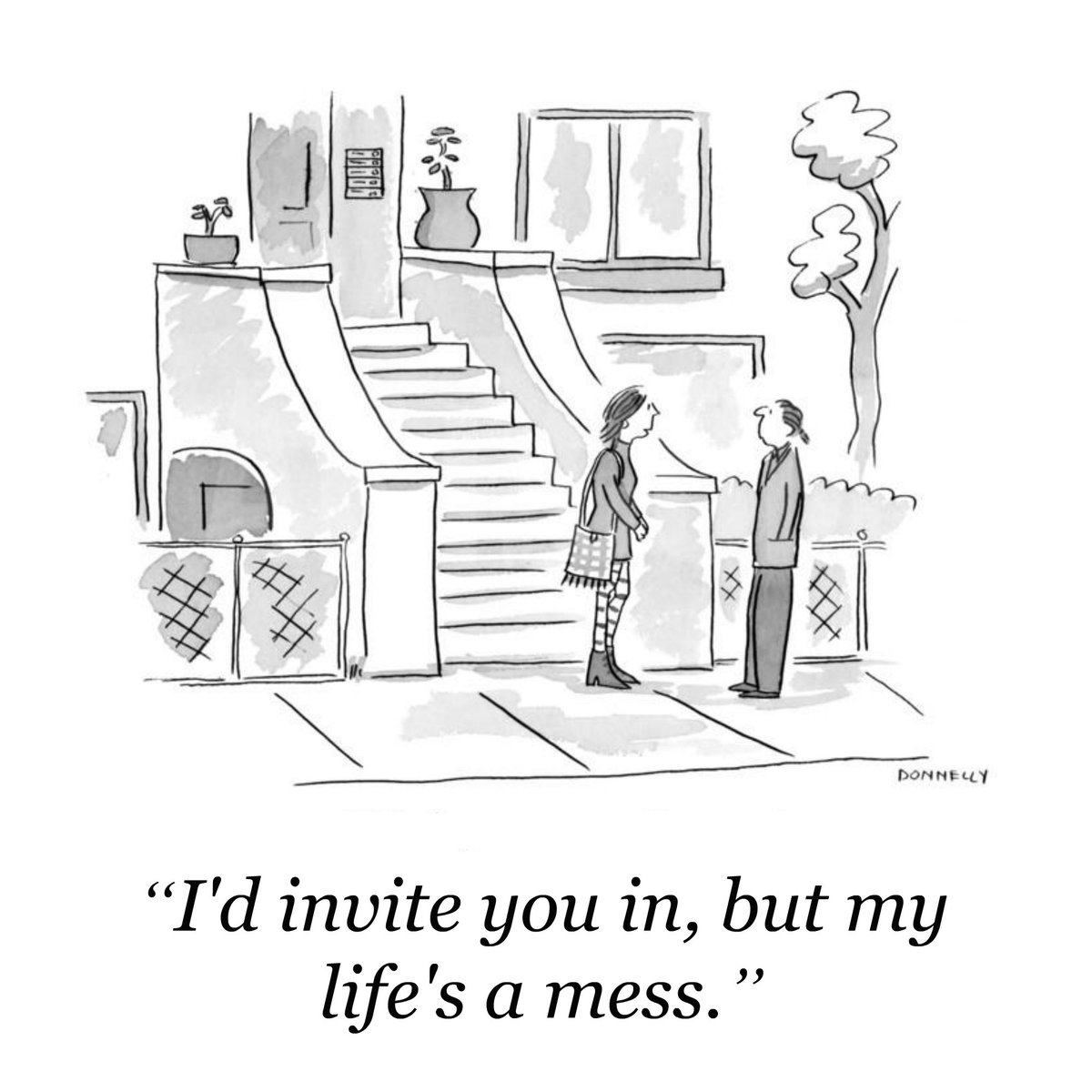 NewYorker's tweet photo. Early onset adulthood, as drawn by @lizadonnelly. Follow our new cartoon Instagram: https://t.co/OlFg3uA7Cz https://t.co/AXVYc0VR6t
