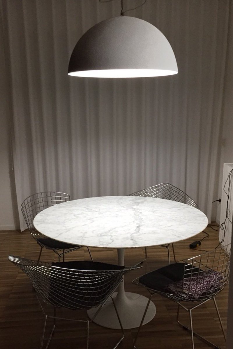 Mezza Luna Cemento Pendant. #italstylelightingdesign #pendantlighting #lightingdesign #featurelighting