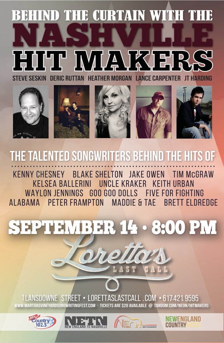 NETNFAN's tweet image. Tix now on sale! Tandum.com/neon/hitmakers  The stories behind  and original versions of Nashville's biggest hits!