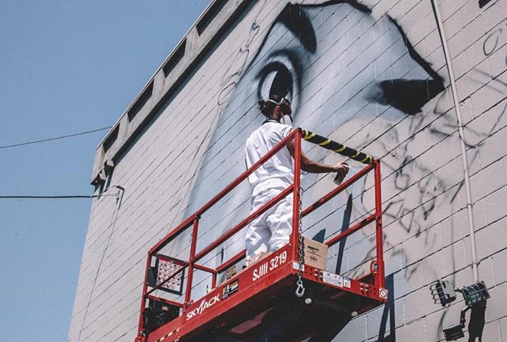 Mural in progress by <a href="/drewmerritt/">Drew</a> ✨🙌 #SMF916