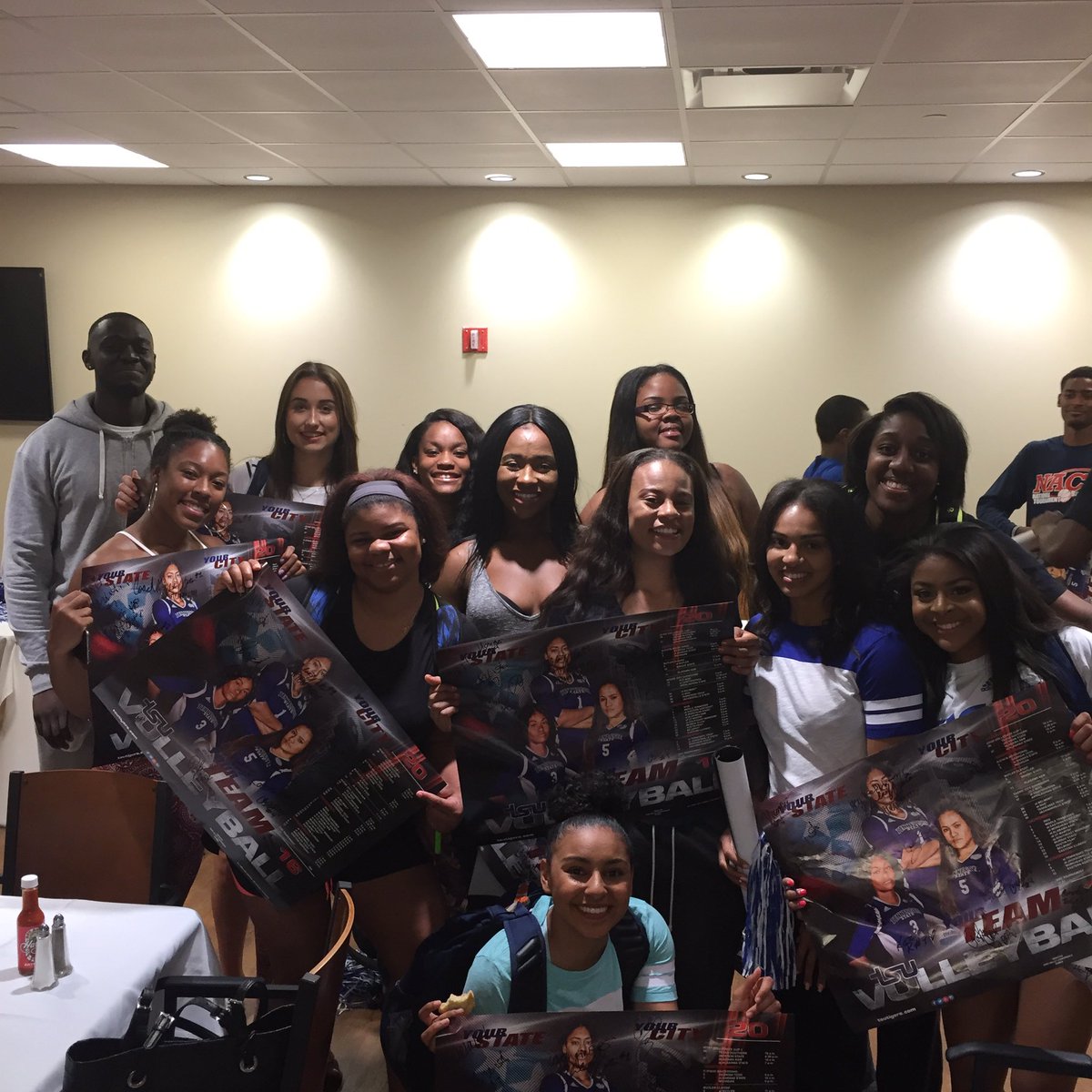 TSUTigersWBB's tweet photo. The ladies are ready for Volleyball season! Supporting the Lady Tiger Volleyball team tonight at their meet &amp; greet! https://t.co/YOzXjZFUuI