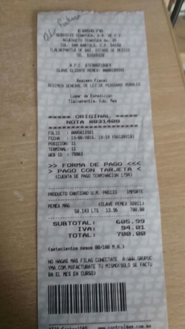 jesuss23's tweet photo. @CymaGrupo quiero facturar este ticket pero en su portal no me lo permite gracias por su atención. https://t.co/QwxltpHqM7