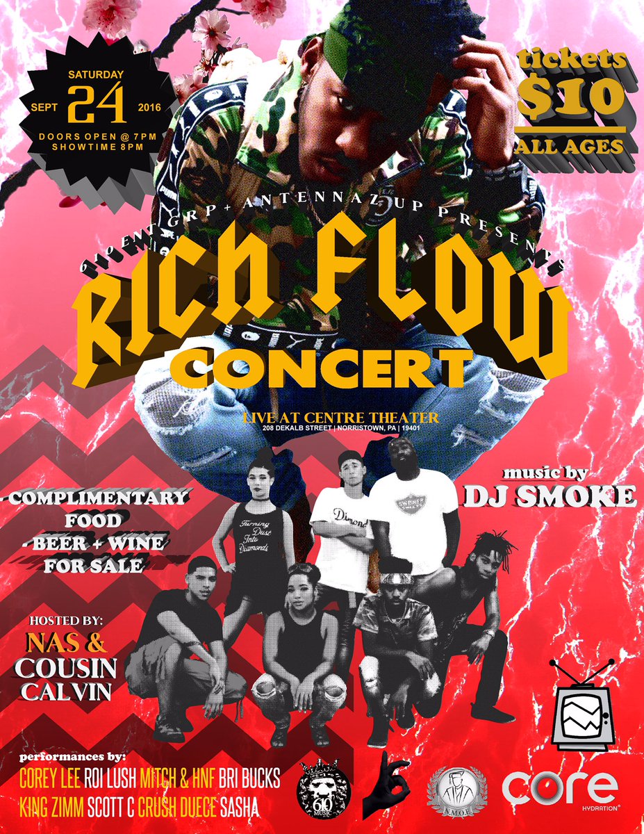 RichFlizzyFlow's tweet photo. SATURDAY SEPTEMBER 24TH
END OF SUMMER PARTY
#RichFlowConcert 🎈☀️
@ Centre Theater https://t.co/xW0FquTbMn