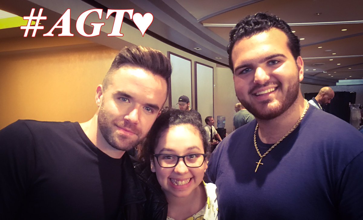 LoriMaeH's tweet photo. Hanging with @BrianJustinCrum and @SalTheVoice backstage at #AGT @nbcagt https://t.co/Xo0lc4qTZC