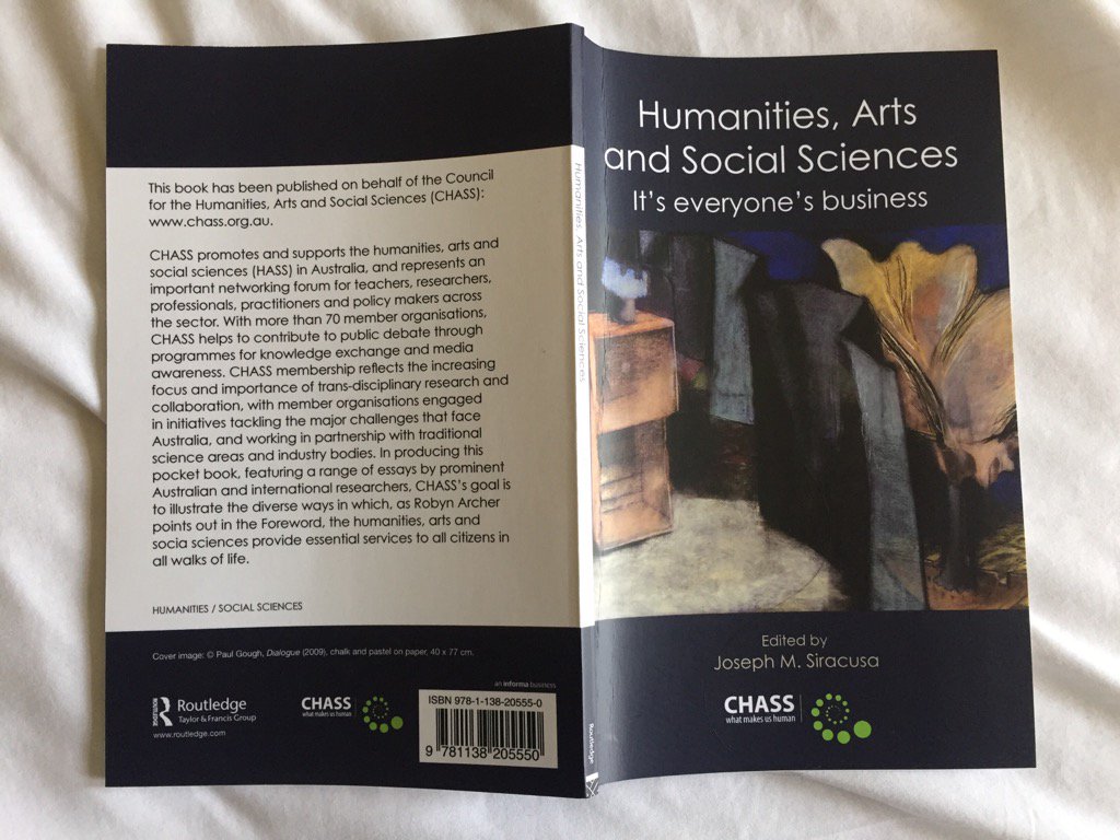 New book from <a href="/CHASS_Aus/">CHASS</a> abt importance of humanities, arts &amp; social sciences. Thx <a href="/JosephSiracusa/">joseph m. siracusa</a>. <a href="/GUSS_RMIT/">GUSS</a> <a href="/RMIT/">RMIT University</a>