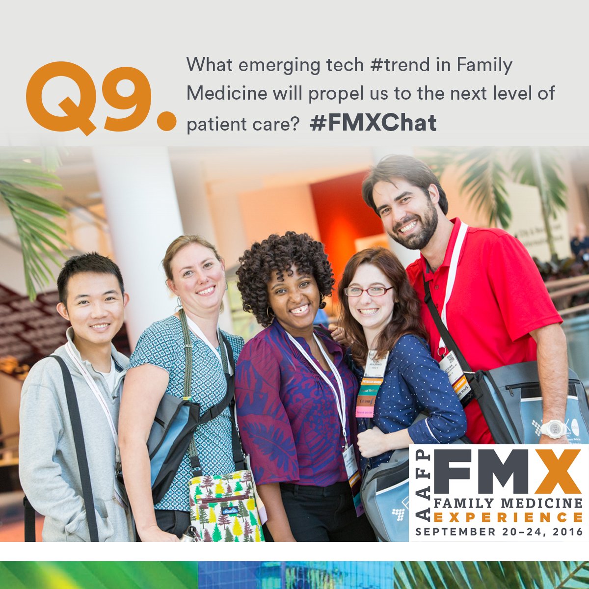 aafp's tweet photo. Q9. What emerging tech #trend in Family Medicine will propel us to the next level of patient care? #FMXChat https://t.co/Sirk14nIir