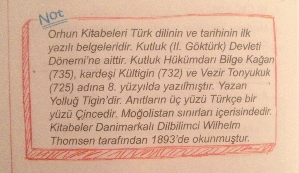 kpss2016_17's tweet photo. Meraklısına Orhun Kitabeleri : 

Bkz : Pegem - Tarih sy.6 https://t.co/jxjAERcDBx