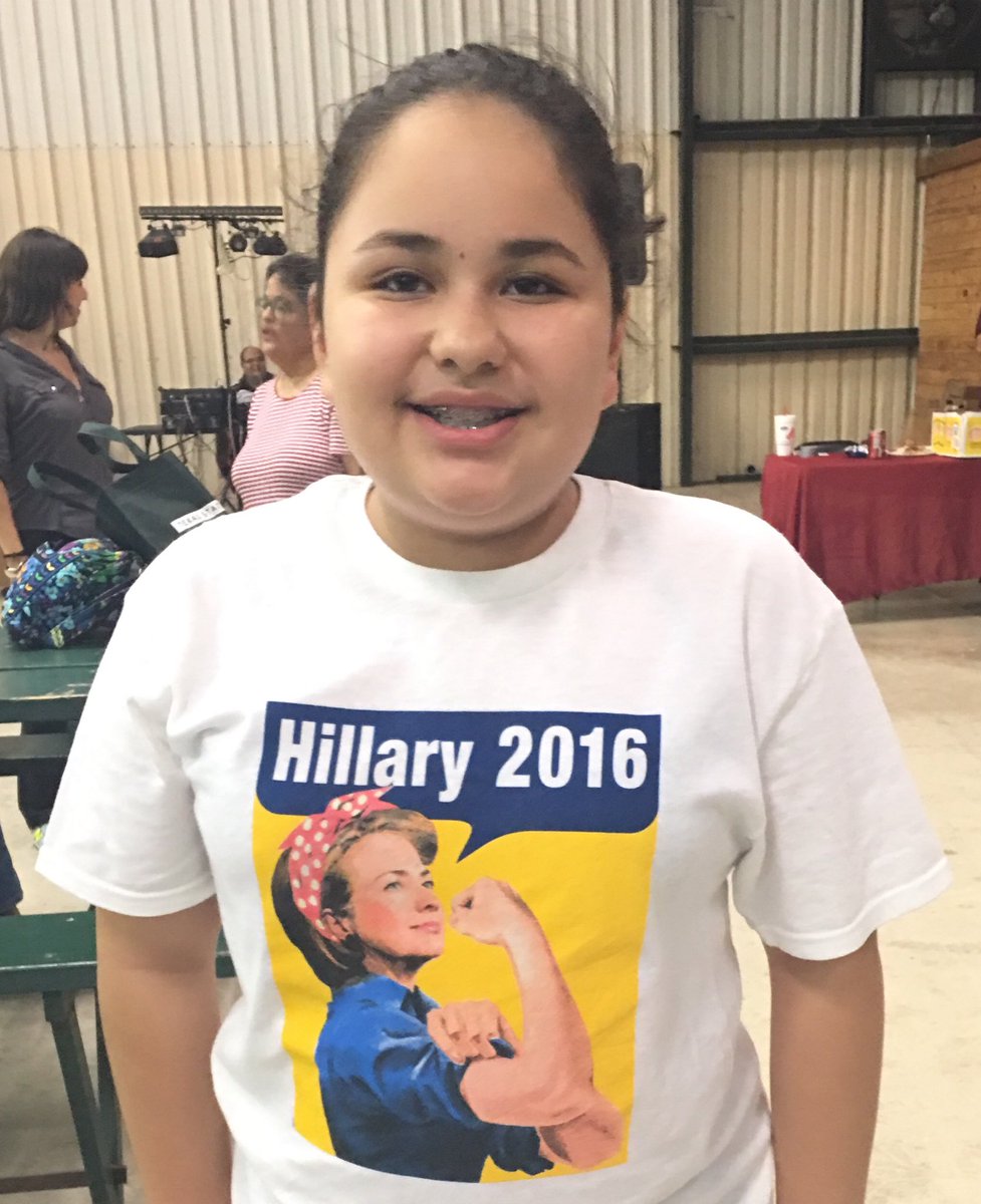 HillaryforTX's tweet photo. This future president from Uvalde County is proudly supporting our next president. #ImWithHer #hillaryfortx https://t.co/PZ61vvQRCZ