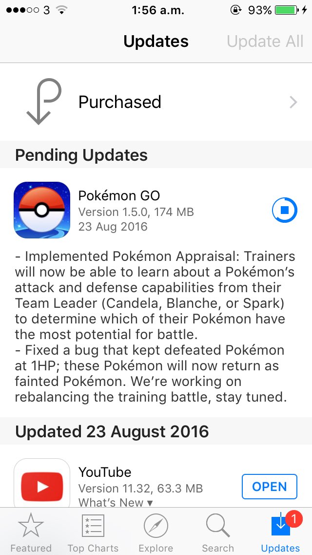 PokemonGoIRE's tweet image. The new update is finally out!! #PokemonGO #PokemonGOIreland #Ireland