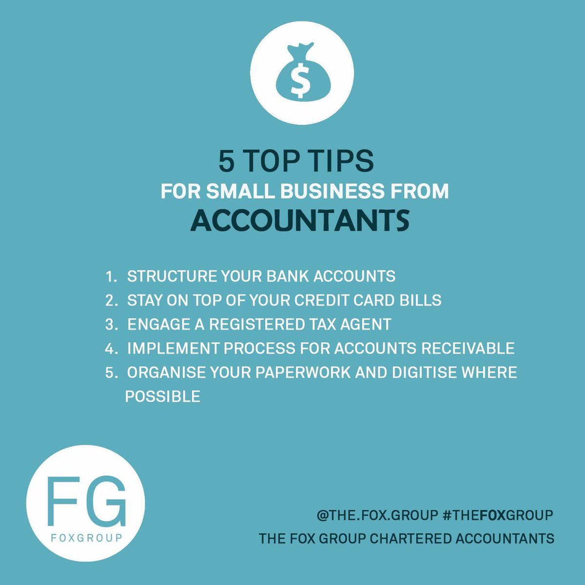 foxgroupaus's tweet photo. We asked our team for their best 'top tips' for small business and here's what they came up with #SmallBusiness https://t.co/YcstWH9xZV
