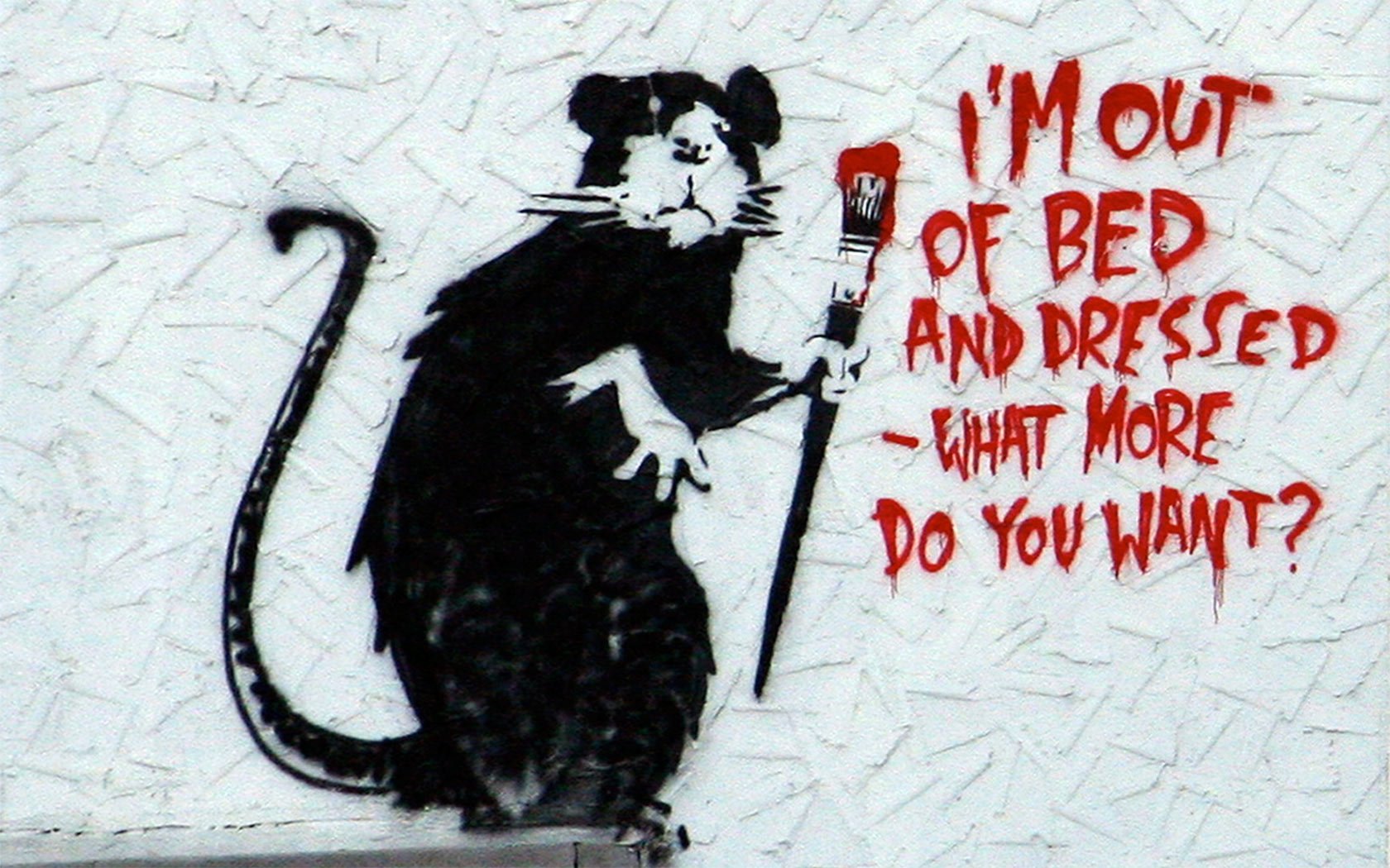 美術すき Banksy バンクシー Out Of Bed Rat バンクシー Banksy T Co Qascujiyc3 Twitter