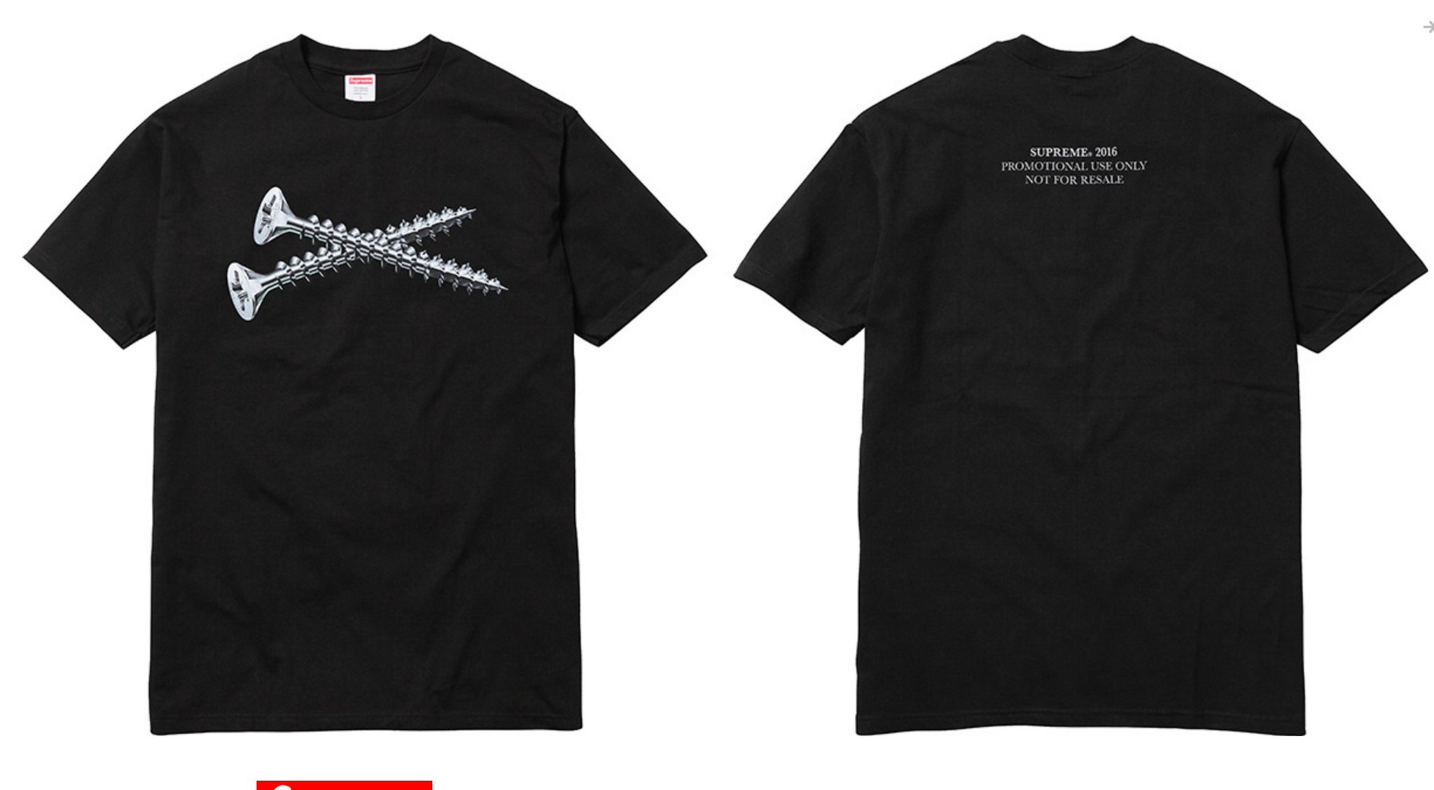 supreme screw tee