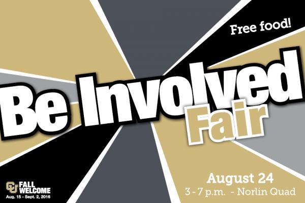 CUBoulderLife's tweet photo. Aug 24 is the annual Be Involved Fair. Volunteer opportunities, student organizations & more! #CUBoulder #WHB2020 https://t.co/ZBbixeLynB