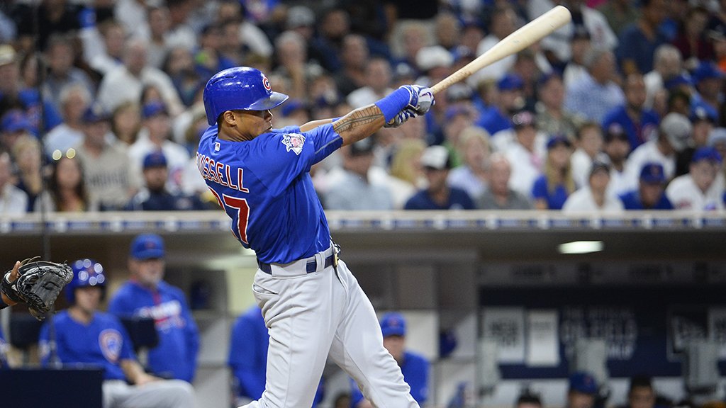 Cubs's tweet image. 19 homers, 82 RBI.

Watch the latest from @Addison_Russell: atmlb.com/2bdVLRc #LetsGo