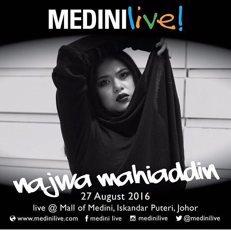 NJWAmusic's tweet photo. Apa khabar orang JB? See u this Saturday 27th August at Medini Live! My set is at 5:40pm. Come hang w me and my band https://t.co/cztHNLmcP7