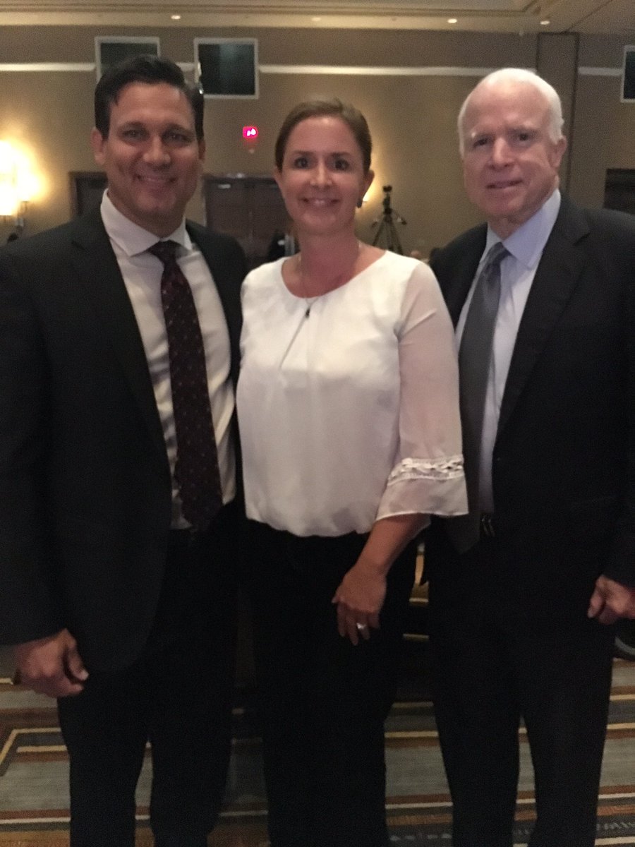 He sent me a letter for my retirement thanking me for my yrs of LE service. Tonight I got to thank <a href="/SenJohnMcCain/">John McCain</a>