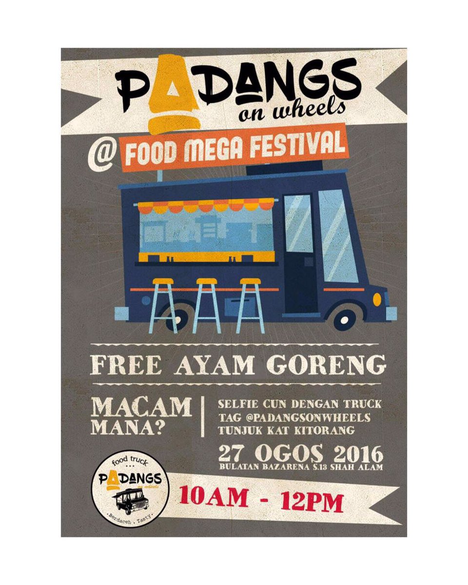 PadangsOnWheels's tweet photo. Care for some free ayam goreng... 😎🚚💨 #padangs #padangsonwheels #FOODMEGAFESTIVAL https://t.co/W4yNUQka4n