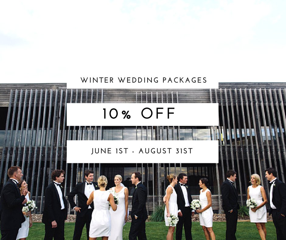 10% discount off all packages for weddings held between June 1st and August 31st #morningtonpeninsulaweddings