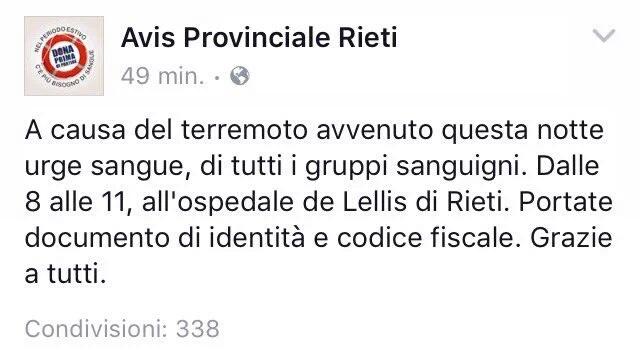 sergioandreola's tweet photo. Fate girare #terremoto https://t.co/t49iq6KLgn