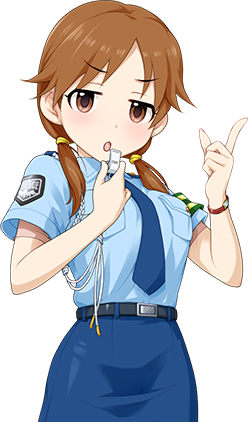 デレステパッション透過画像bot 片桐早苗 婦警 制服 表情2 T Co 4ip7vtcava