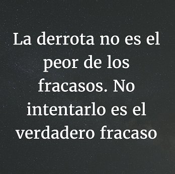 soyvitaminag's tweet photo. La derrota no es el peor de los fracasos... ¡Muy buenos días, #FelizLunes! https://t.co/aqnvlXwci2
