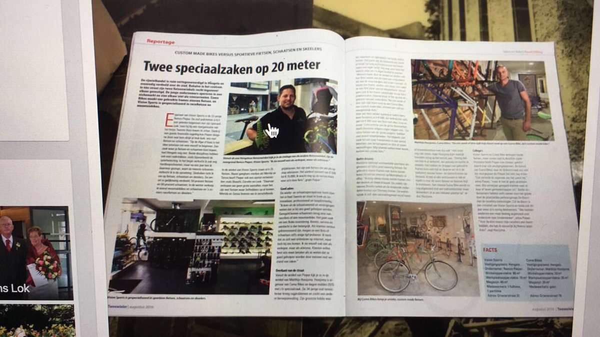 Een leuk stukje in't blad <a href="/Tweewielernl/">Tweewieler.nl</a> over #cumabikes en overbuurman <a href="/vision_sports/">Vision Sports</a> #bycicle #store #bikes