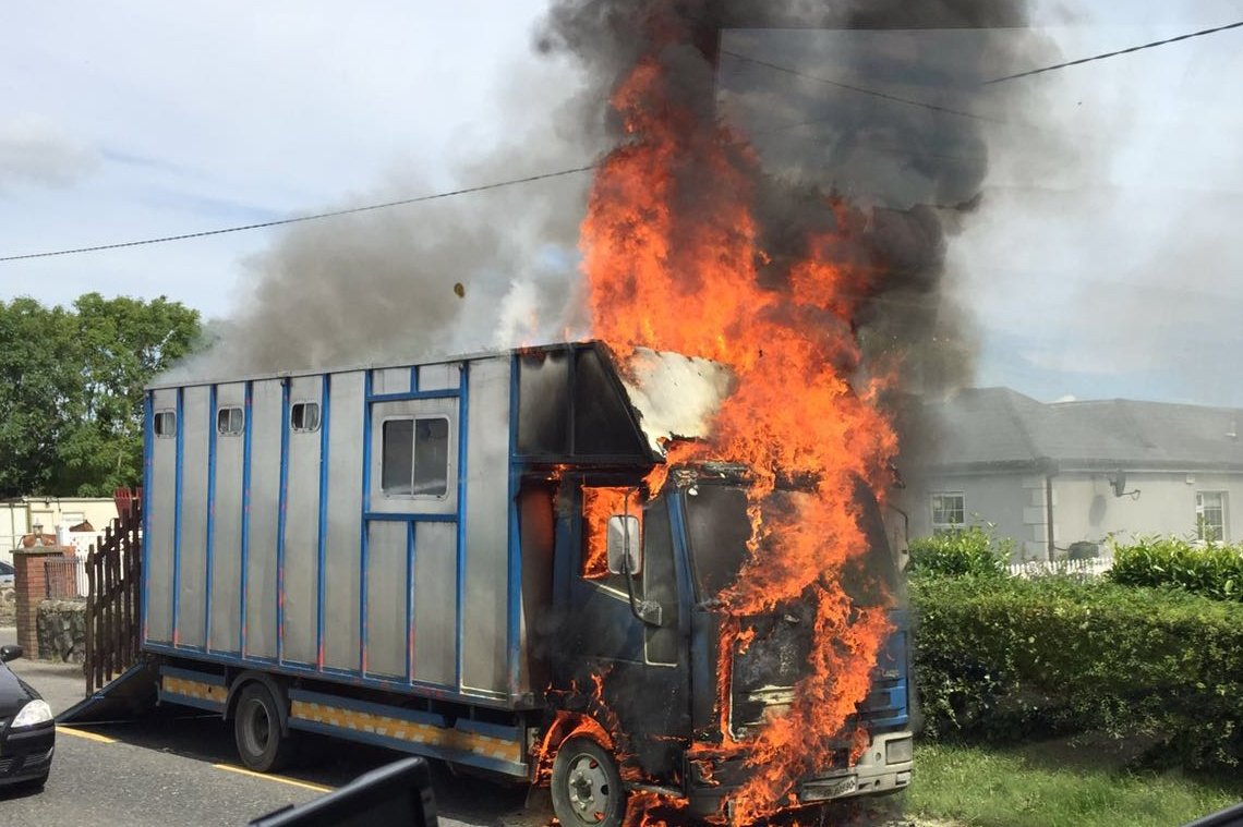 Dublin Fire Brigade Finglas P Boro At A Horsebox Fire N2 The Ward Quick Thinking Driver Removed Horses Road Was Temporarily Blocked Dublin Fire Brigade Finglas P Boro At A Horsebox Fire N2 The Ward Quick Thinking Driver Removed Horses Road Was Temporarily Blocked
