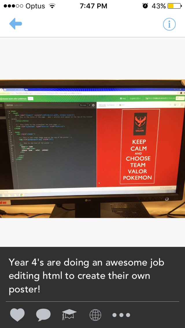 mrdowds7's tweet image. I love it when the classroom and passion collides! #learninghtml #education #pokemongo #digitaltechnologies #edtech