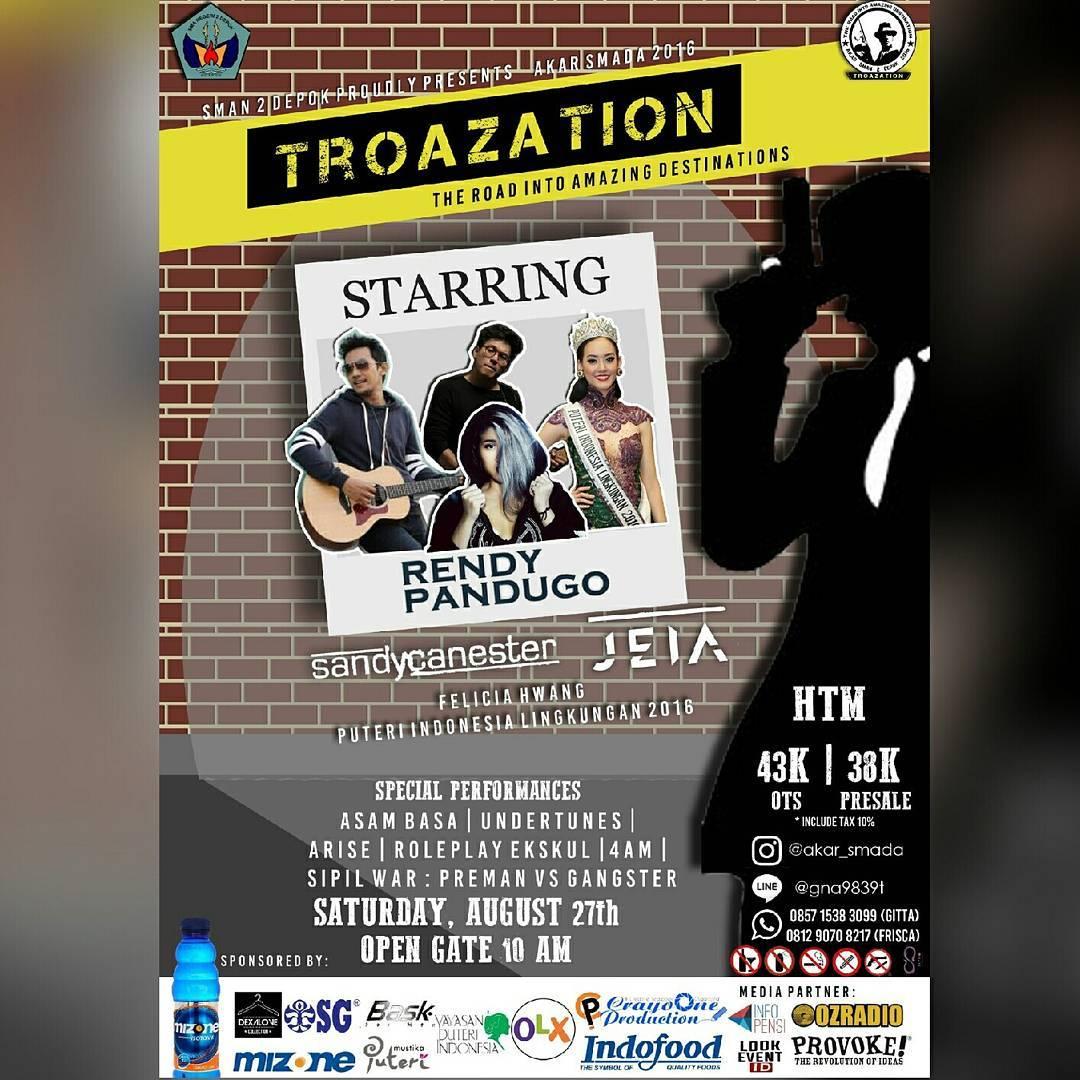 Be playing with <a href="/sandycanester/">SandyCanester</a> this weekend at SMAN 2 Depok! Tickets and stuff here → <a href="/akar_smada/">AKAR SMADA 2016</a>
