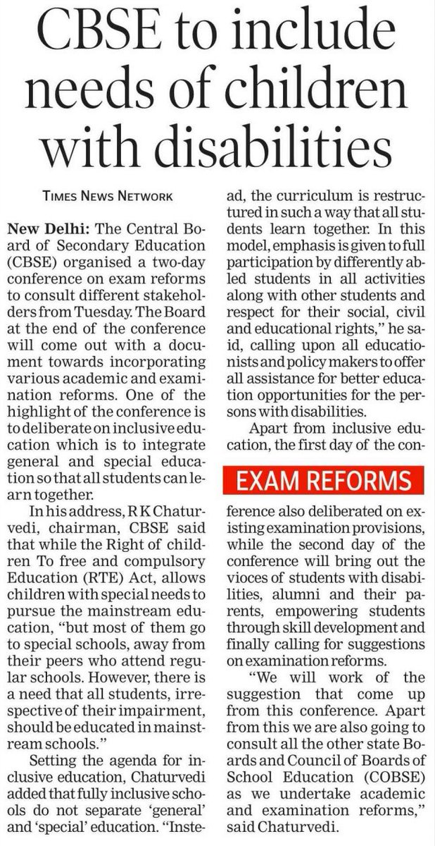 NCPCR_'s tweet image. #CBSE to include needs of #children with disabilities
#ExamReforms #education #childcare @HRDMinistry @MinistryWCD