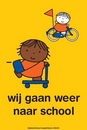 zoeksticker's tweet photo. Zeer toffe campagne! 
#wijgaanweernaarschool #dickbruna #fietsen https://t.co/EatitbltQj