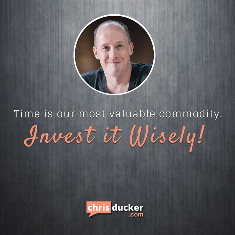 ChrisDucker's tweet photo. Time is our most valuable commodity. #productivity #entrepreneur #timemanagement https://t.co/DfLGEWQtoZ