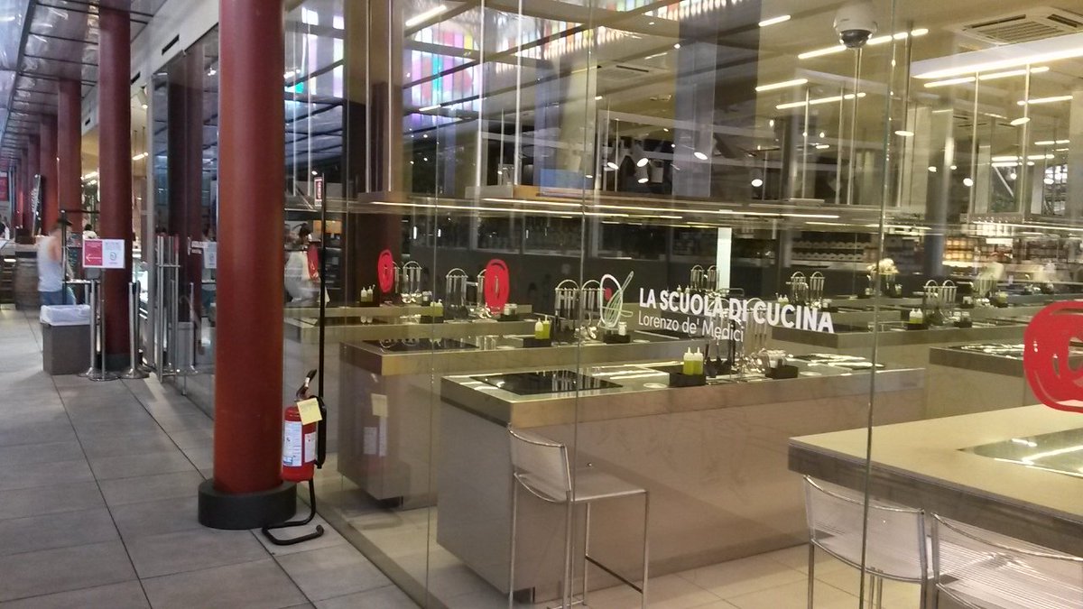 This is how they do it in Italy... a cookery school within a food market in Florence