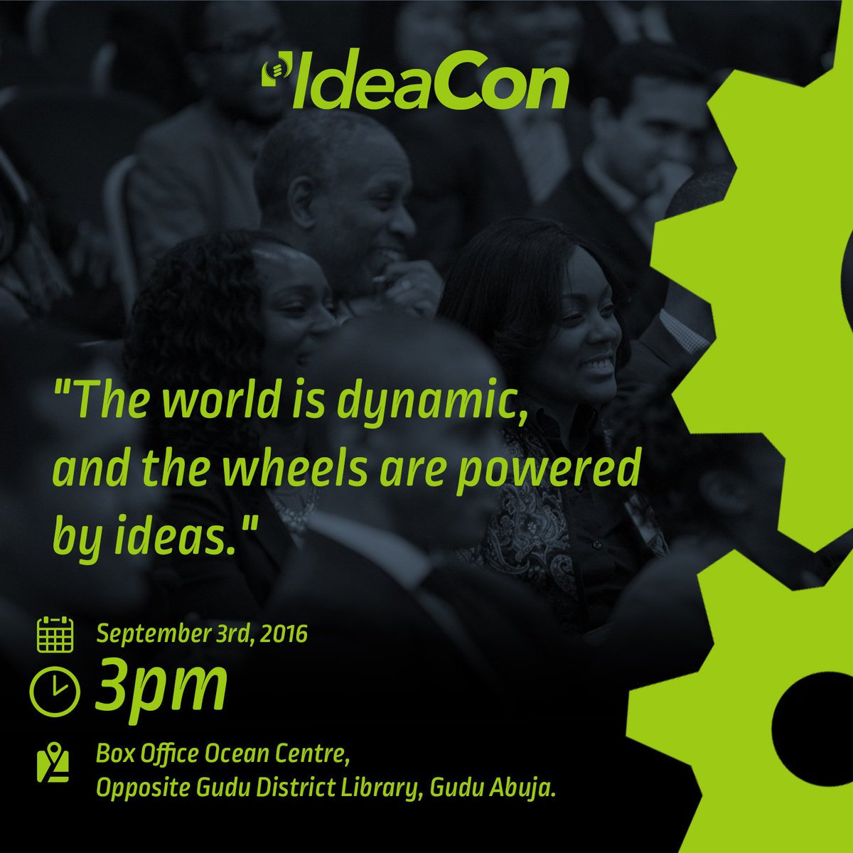 ZainabAchem's tweet photo. On 03|09|16, we will hear young Nigerians speak in a way never heard before. Unique African stories at #Ideacon2016 https://t.co/ZevhhD92Dz
