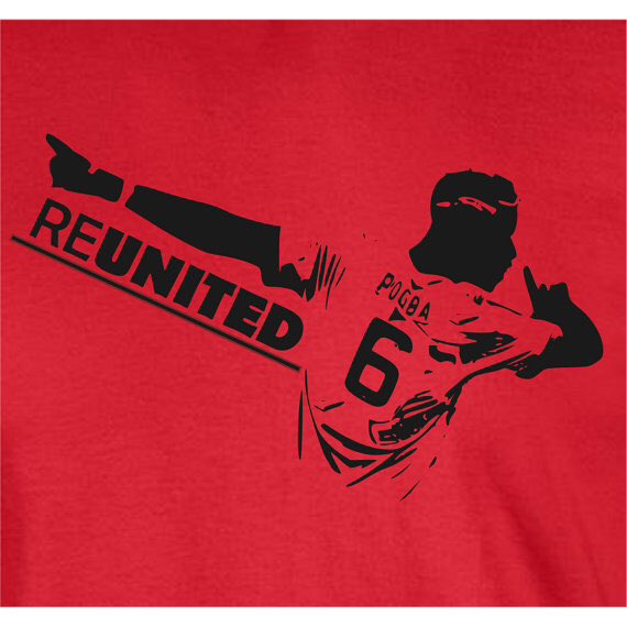 themufcbible's tweet photo. Paul Pogba - ReUnited T-Shirt now available. 

RT's and feedback much appreciated!! #mufc 

https://t.co/pXQp2Thmxc https://t.co/mFELfqzIGH