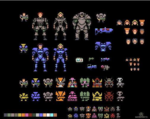 ShroomArts's tweet photo. messing around with tiny #xcom sprites again. This time its the equip inventory screen #gamedev #indiedev #pixelart https://t.co/0fgUdbuAiu