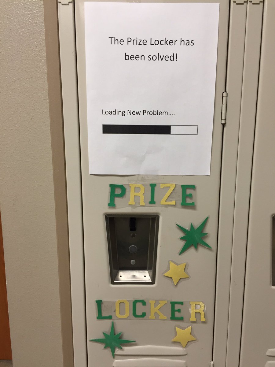 MrHerretes's tweet photo. Congrats to April and Keon for solving the first prize locker The next one will be up soon! #prizelocker #math #ORHS https://t.co/ls17D2yhU1