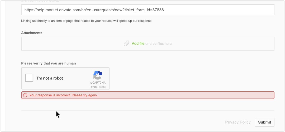 timelapse_org's tweet photo. @envato_help First image before submit (all fields filled out except an attachment).  Second is after submit. https://t.co/EKVW0OeH0A