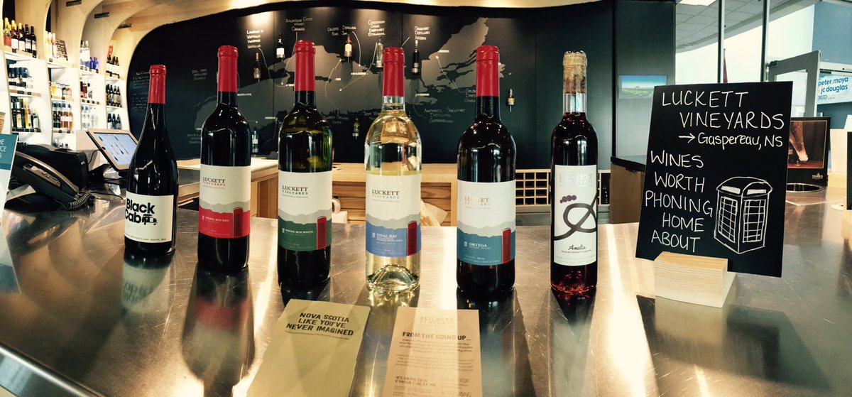 We sell six delicious products from @luckettvineyard right here in the departures lounge! #BuyandFly #YHZ