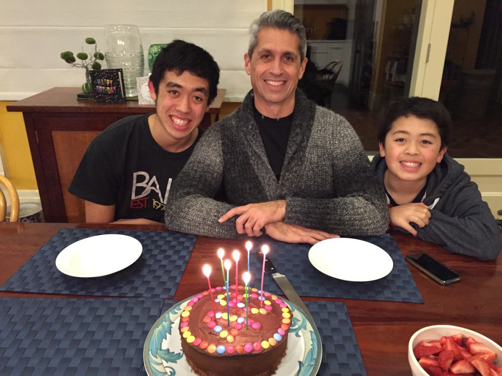 Hamish enjoying his birthday cake!