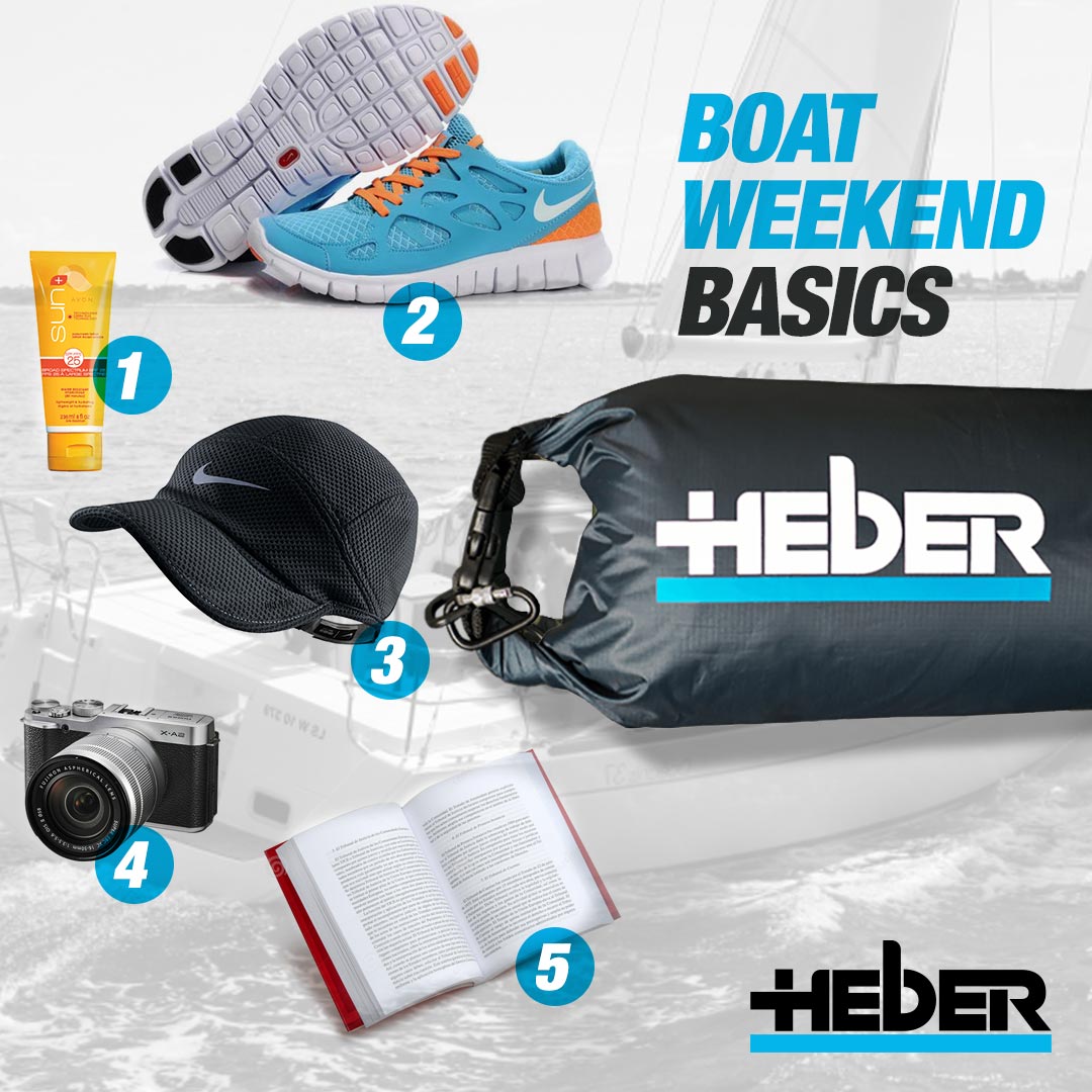 HeberSmart's tweet image. Is basics day! Take note of this #TOP5 essentials to take on your #HeberSmartBag for your #boat weekend and...enjoy!