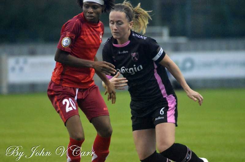 WomensSoccerUtd's tweet photo. PHOTOS: Action from yesterday's #UWCL match between Biik-Kazygurt &amp; Wexford Youths WFC - https://t.co/jo8fOvvXsm https://t.co/gqQfwOu8yz