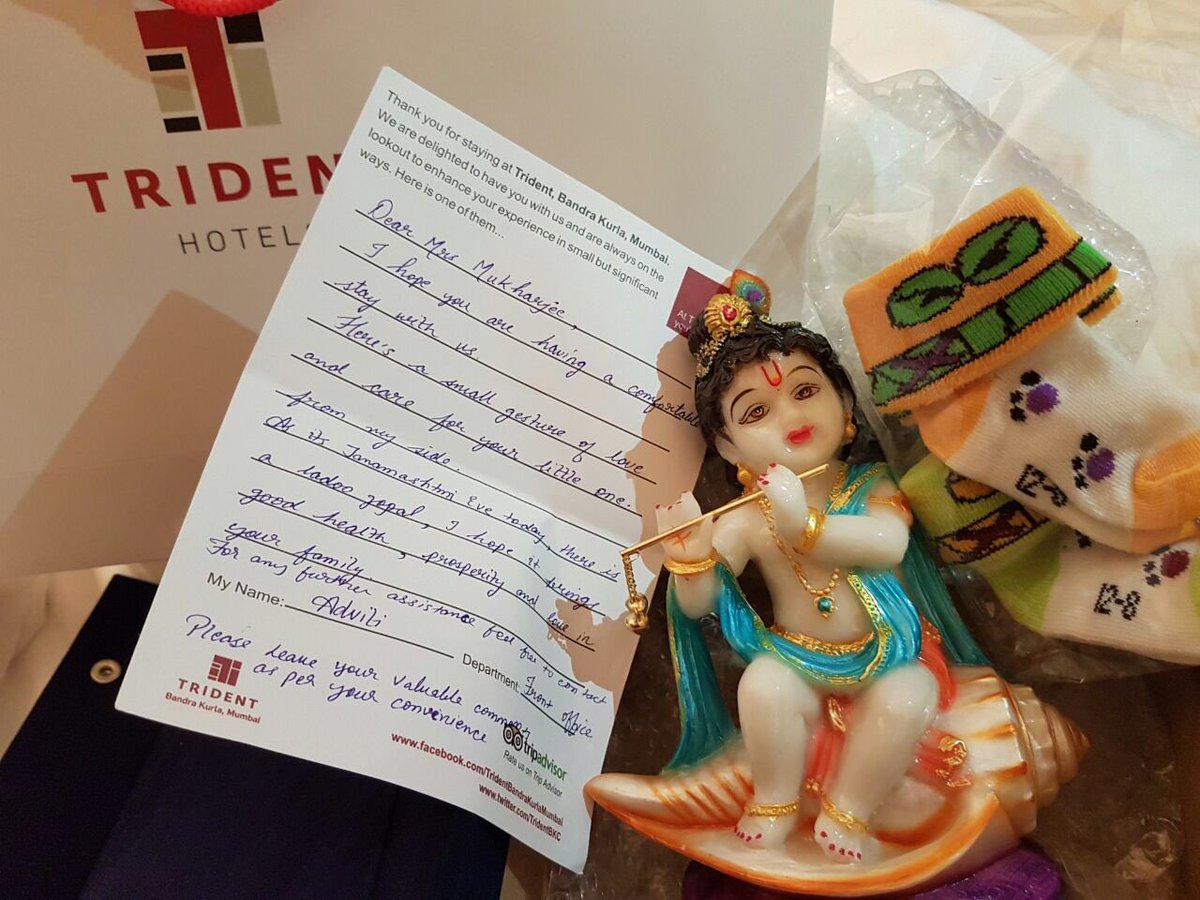 _AbhishekM's tweet photo. @TridentHotels @TridentBKC woah!! Absolutely brilliant and heart warming feeling by Adviti and entire Trident staff. https://t.co/5NlXtWEaNv