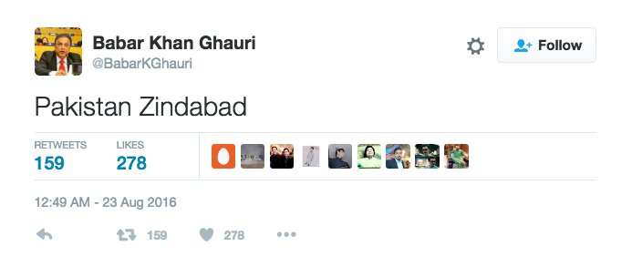 WoShakhs's tweet photo. Bus nikal gaee teri bharway? @BabarKGhauri apologises to #AltafTheTraitor for tweeting #PakistanZindabad. #BanMQM https://t.co/Af7SesMSEi