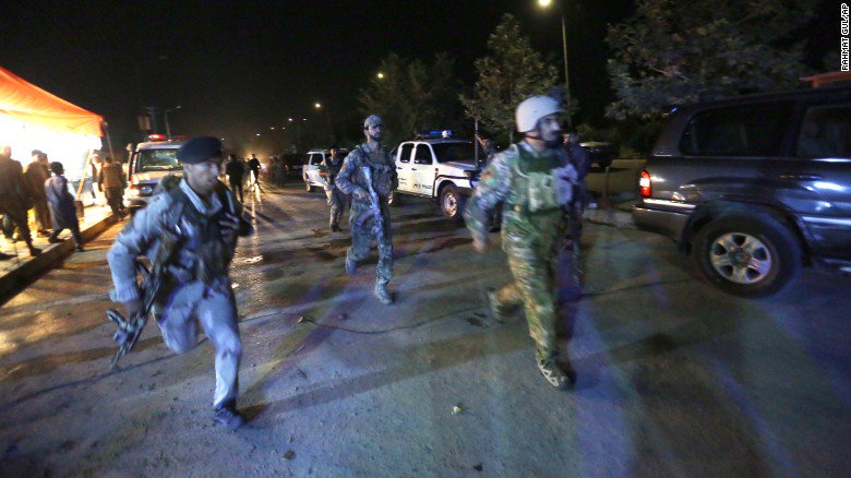 cnnbrk's tweet photo. Reporter: Fires on American University campus in Kabul; witnesses hear blast, gunfire. https://t.co/UBfOhQUFFa https://t.co/2lYGeLDL5x