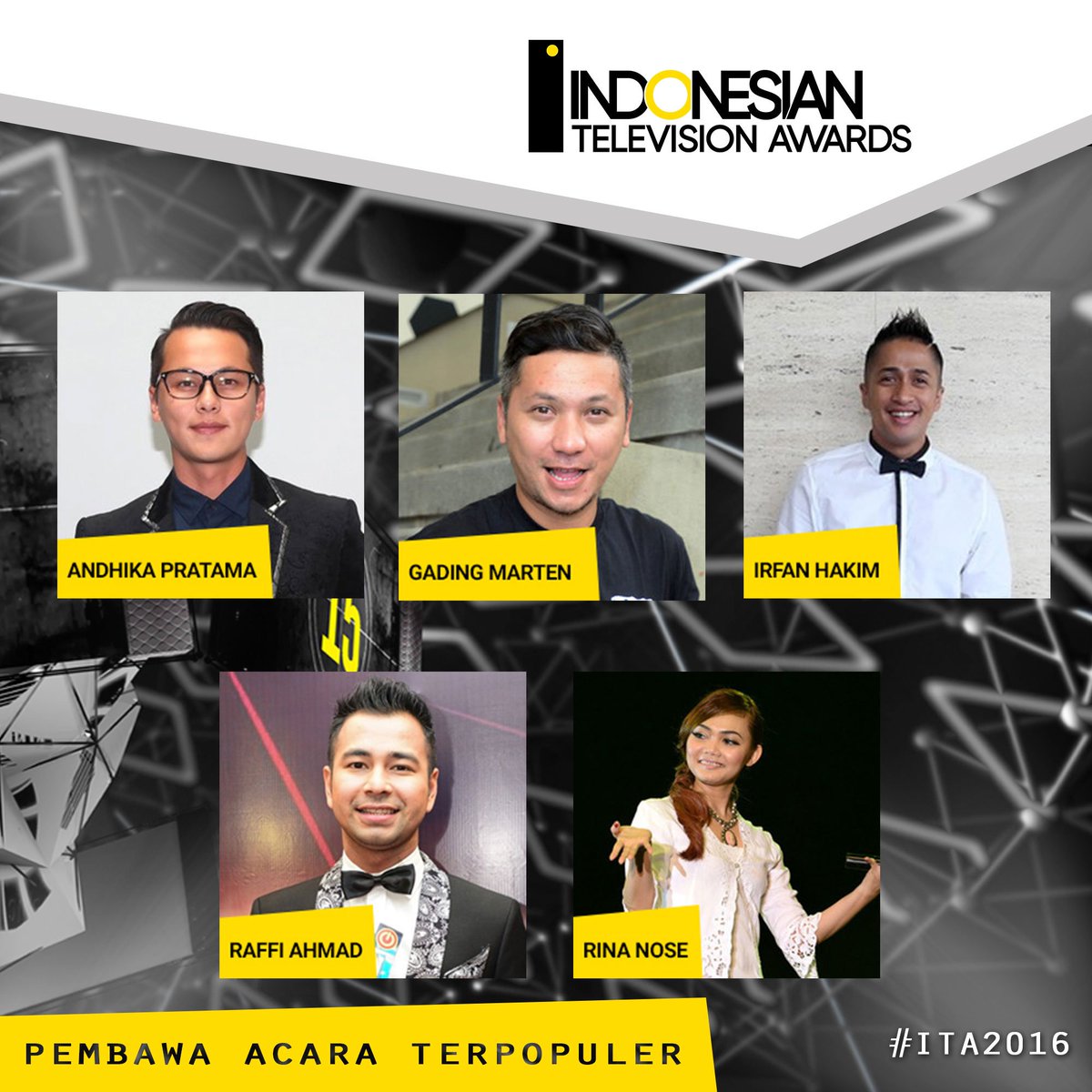 Vote <a href="/irfanhakim/">Irfan Hakim</a> di @ITAwards2016 sbg Pembawa Acara Terpopuler Tweet  #ITA2016 PEMBAWA ACARA IRFAN HAKIM