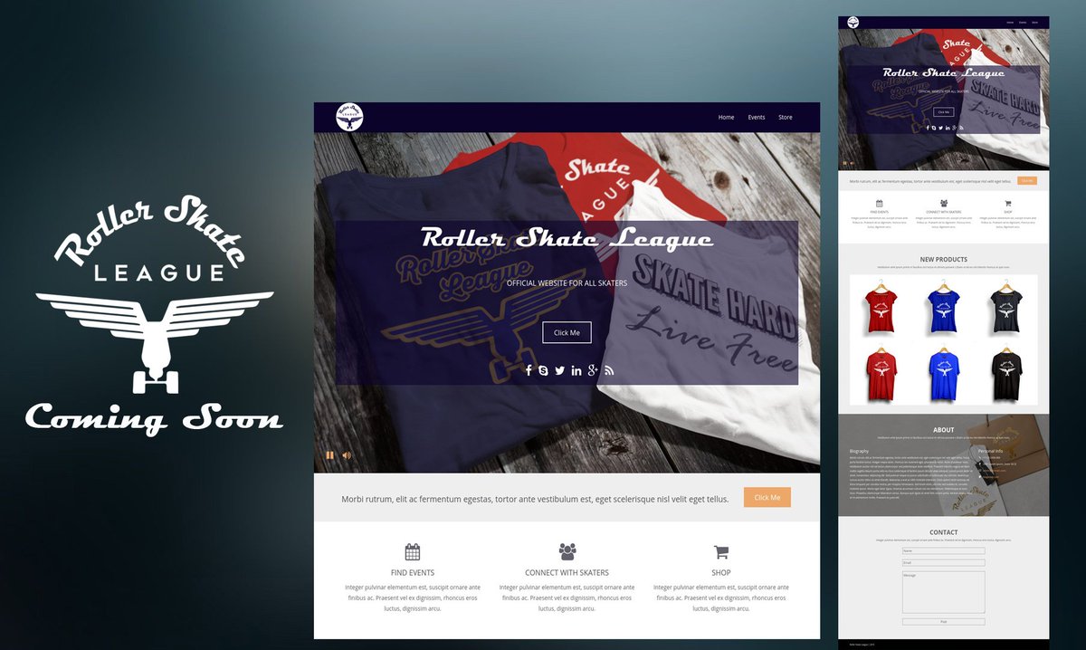 #rollerskateleague #website
LAUNCH SEP 1,2016 WITH NEW CLOTHING LINE