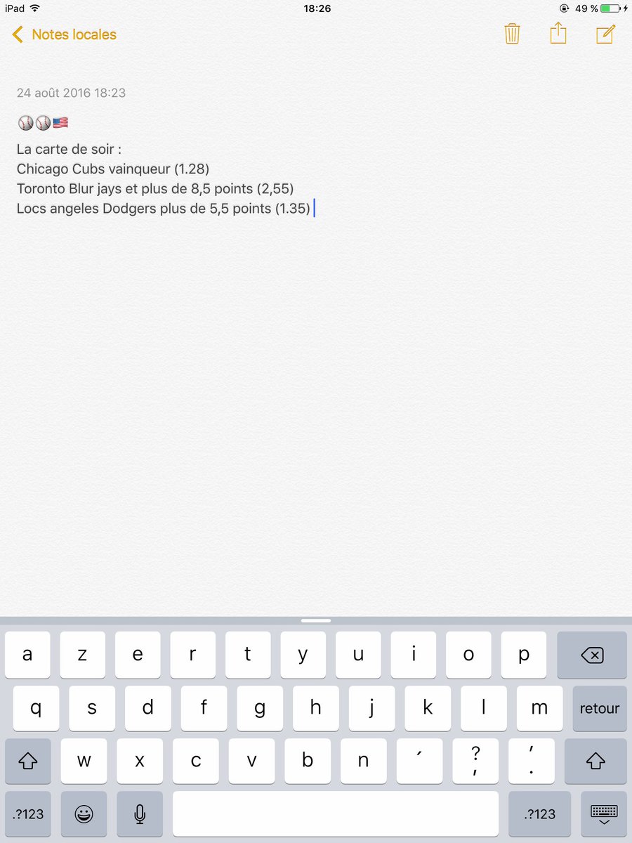 PronosBaseball's tweet image. La carte du Jour 💯⚾️