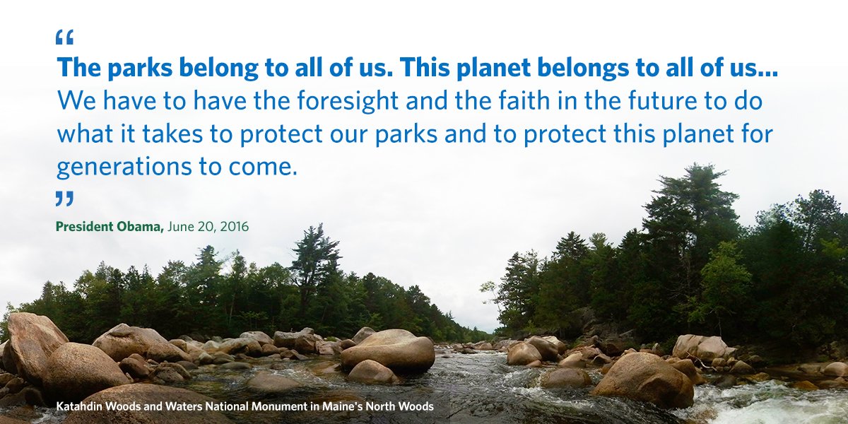 No better way to celebrate #NPS100 than by protecting Maine’s beautiful North Woods go.wh.gov/moysMZ